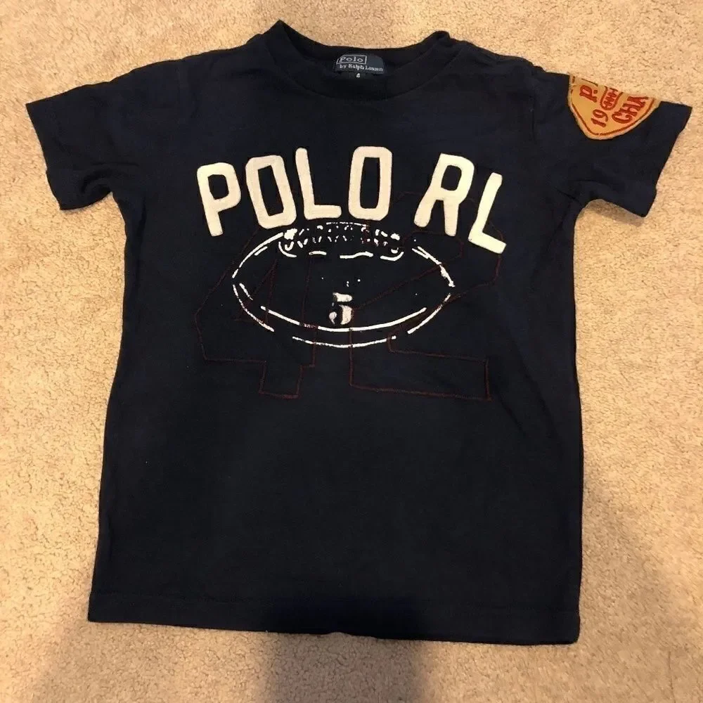 Polo Navy Blue Boys Rugby T-Shirt
